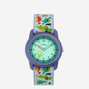 Timex Kids Watch with Dinosaur Design - Purple and Green